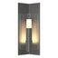 Hubbardton Forge 2024 Natural Iron Clear Glass (ZM) Summit Small Outdoor Sconce