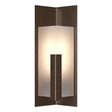 Hubbardton Forge 2024 Coastal Bronze Frosted Glass (FD) Summit Small Outdoor Sconce