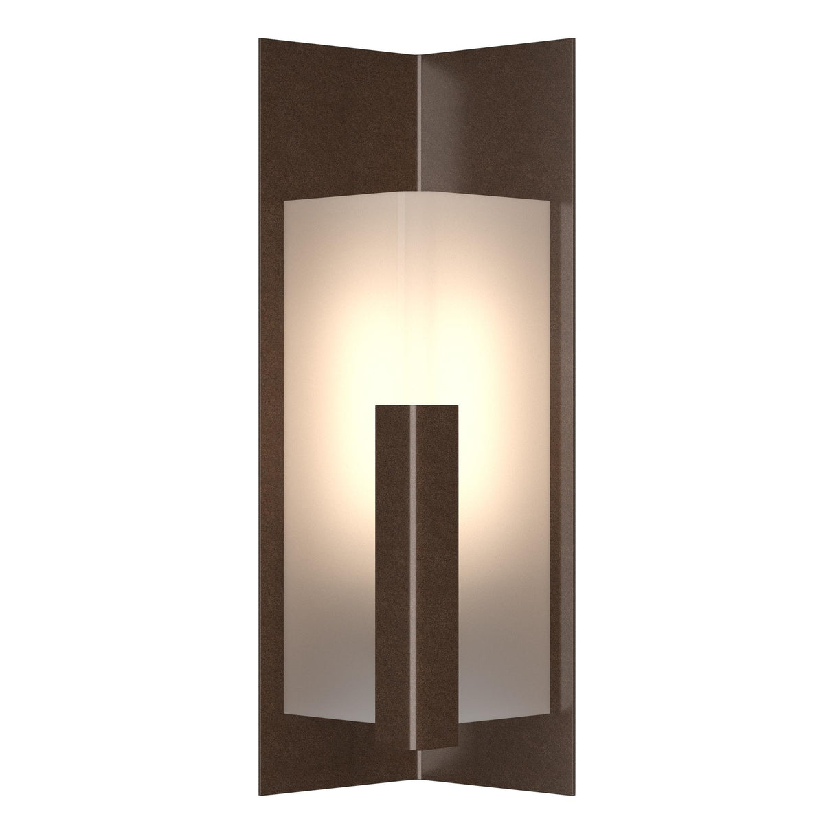 Hubbardton Forge 2024 Coastal Bronze Frosted Glass (FD) Summit Small Outdoor Sconce