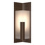 Hubbardton Forge 2024 Coastal Bronze Frosted Glass (FD) Summit Small Outdoor Sconce