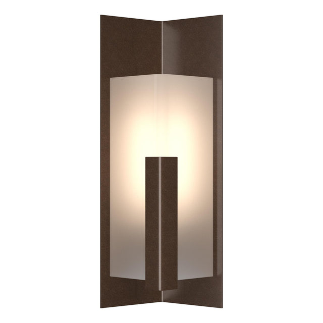 Hubbardton Forge 2024 Coastal Bronze Frosted Glass (FD) Summit Small Outdoor Sconce