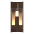 Hubbardton Forge 2024 Coastal Bronze Clear Glass (ZM) Summit Small Outdoor Sconce