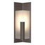 Hubbardton Forge 2024 Coastal Dark Smoke Frosted Glass (FD) Summit Small Outdoor Sconce