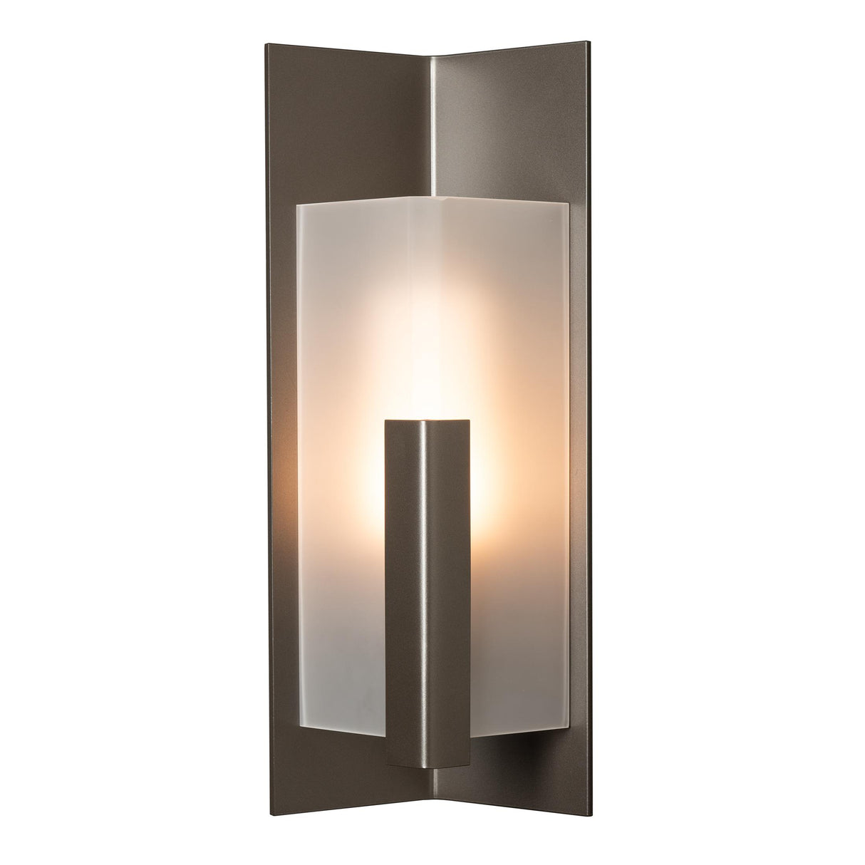 Hubbardton Forge 2024 Coastal Dark Smoke Frosted Glass (FD) Summit Small Outdoor Sconce