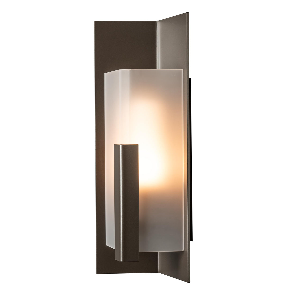 Hubbardton Forge 2024 Coastal Dark Smoke Frosted Glass (FD) Summit Small Outdoor Sconce