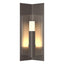 Hubbardton Forge 2024 Coastal Dark Smoke Clear Glass (ZM) Summit Small Outdoor Sconce