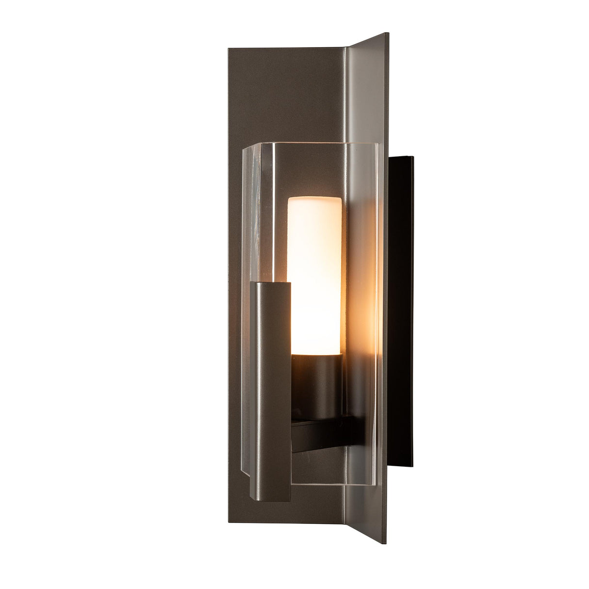 Hubbardton Forge 2024 Coastal Dark Smoke Clear Glass (ZM) Summit Small Outdoor Sconce