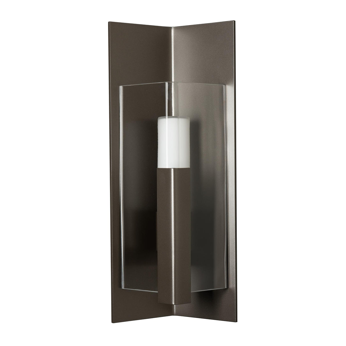 Hubbardton Forge 2024 Coastal Dark Smoke Clear Glass (ZM) Summit Small Outdoor Sconce