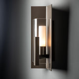 Hubbardton Forge 2024 Coastal Dark Smoke Clear Glass (ZM) Summit Small Outdoor Sconce
