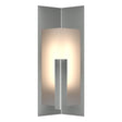Hubbardton Forge 2024 Coastal Burnished Steel Frosted Glass (FD) Summit Small Outdoor Sconce