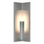 Hubbardton Forge 2024 Coastal Burnished Steel Frosted Glass (FD) Summit Small Outdoor Sconce