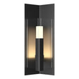 Hubbardton Forge 2024 Coastal Black Clear Glass (ZM) Summit Small Outdoor Sconce