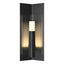 Hubbardton Forge 2024 Coastal Black Clear Glass (ZM) Summit Small Outdoor Sconce