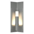 Hubbardton Forge 2024 Coastal Burnished Steel Clear Glass (ZM) Summit Small Outdoor Sconce