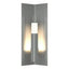 Hubbardton Forge 2024 Coastal Burnished Steel Clear Glass (ZM) Summit Small Outdoor Sconce