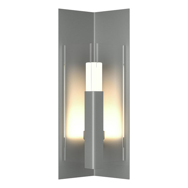 Hubbardton Forge 2024 Coastal Burnished Steel Clear Glass (ZM) Summit Small Outdoor Sconce