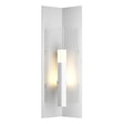 Hubbardton Forge 2024 Coastal White Clear Glass (ZM) Summit Medium Outdoor Sconce