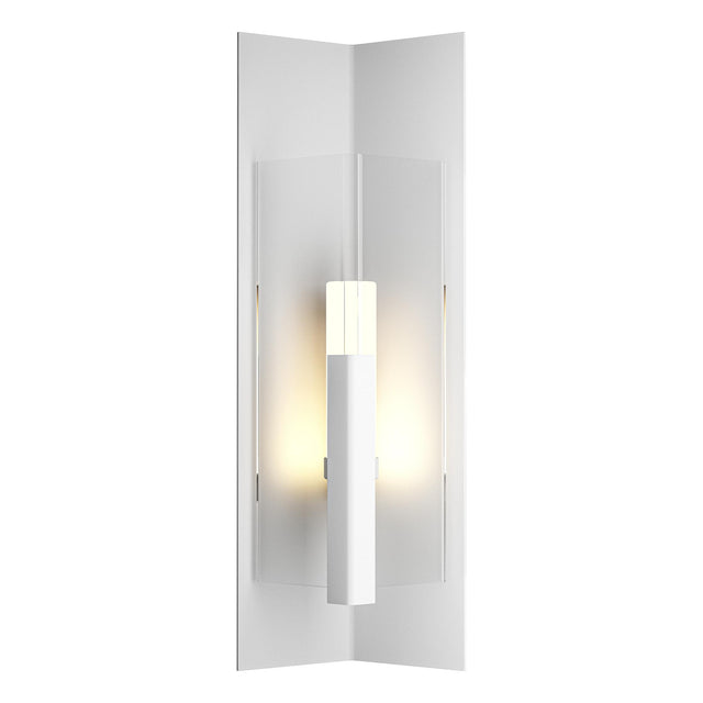 Hubbardton Forge 2024 Coastal White Clear Glass (ZM) Summit Medium Outdoor Sconce