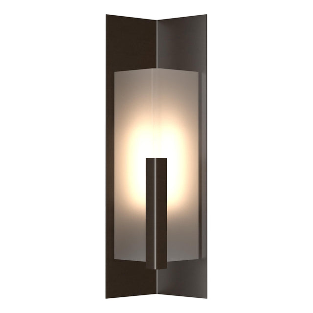 Hubbardton Forge 2024 Oil Rubbed Bronze Frosted Glass (FD) Summit Medium Outdoor Sconce