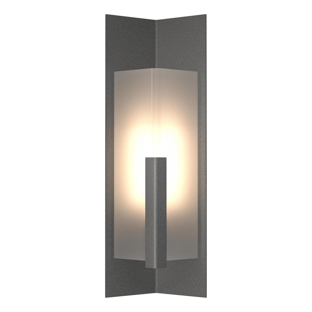 Hubbardton Forge 2024 Natural Iron Frosted Glass (FD) Summit Medium Outdoor Sconce