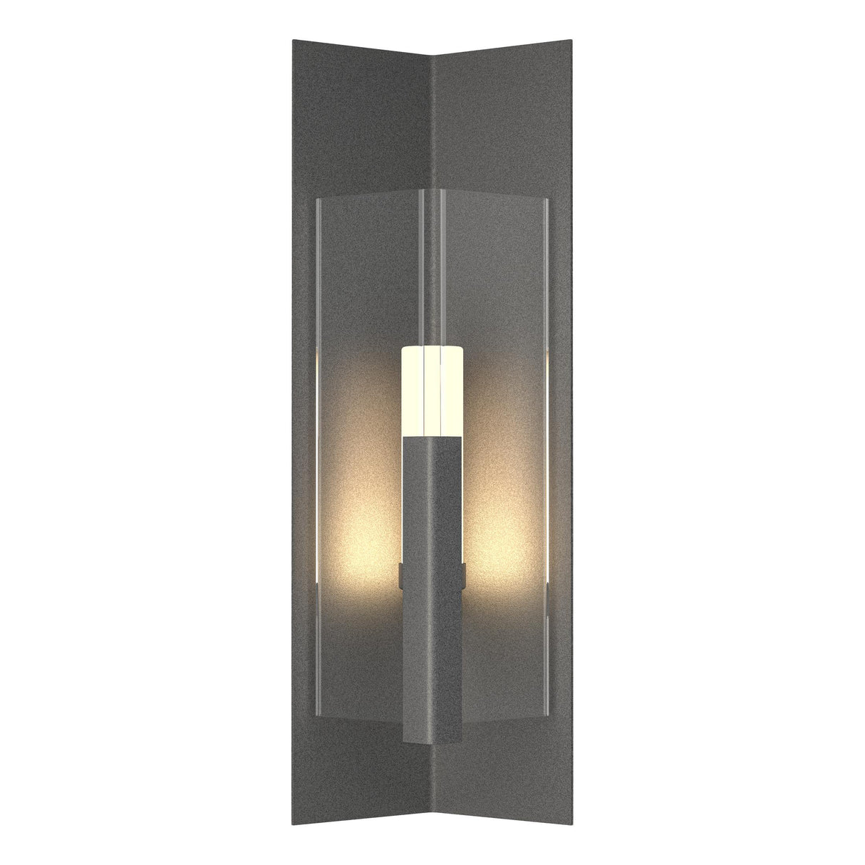 Hubbardton Forge 2024 Natural Iron Clear Glass (ZM) Summit Medium Outdoor Sconce