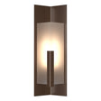 Hubbardton Forge 2024 Coastal Bronze Frosted Glass (FD) Summit Medium Outdoor Sconce