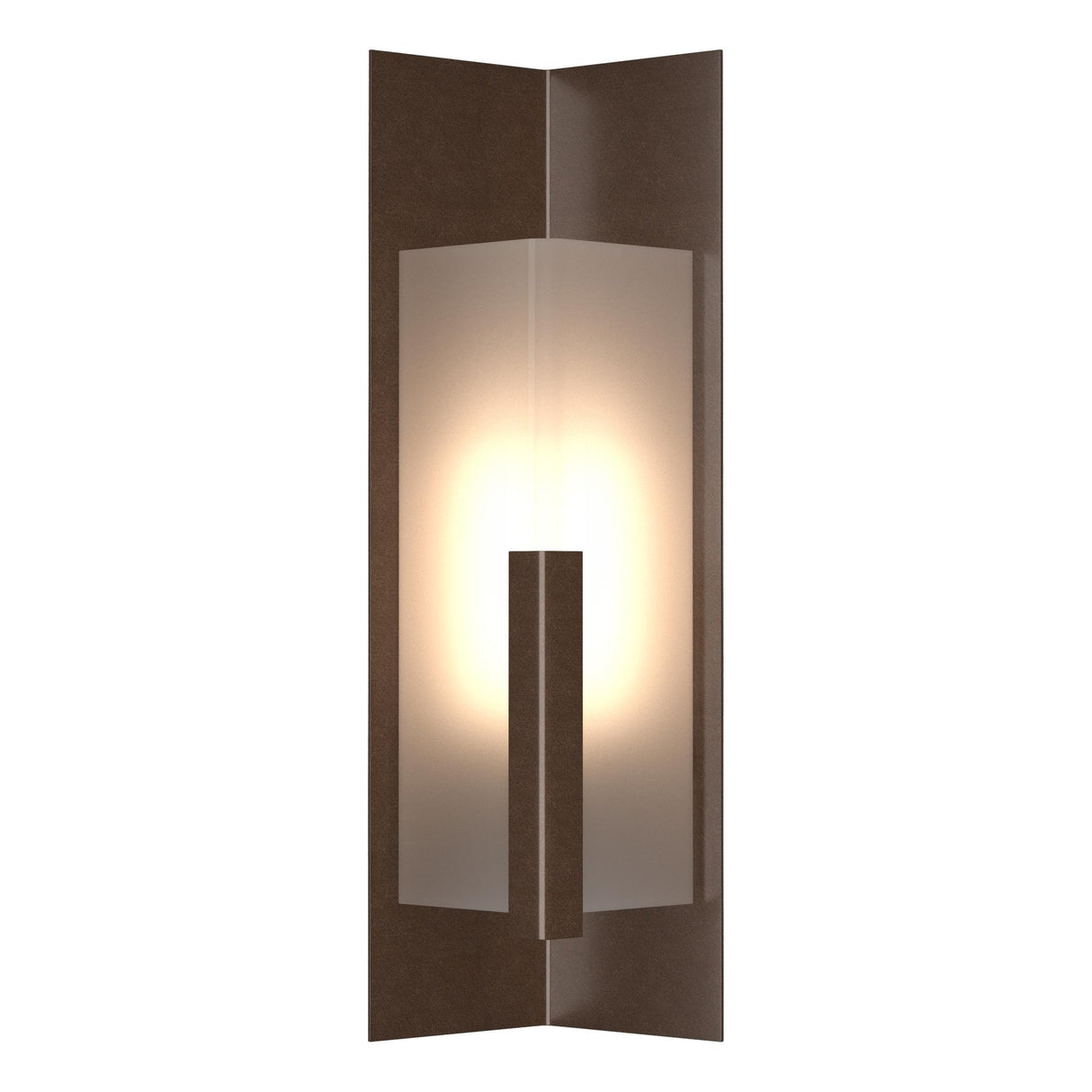 Hubbardton Forge 2024 Coastal Bronze Frosted Glass (FD) Summit Medium Outdoor Sconce