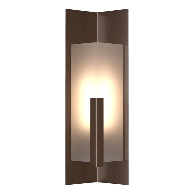 Hubbardton Forge 2024 Coastal Bronze Frosted Glass (FD) Summit Medium Outdoor Sconce