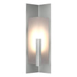 Hubbardton Forge 2024 Coastal Burnished Steel Frosted Glass (FD) Summit Medium Outdoor Sconce