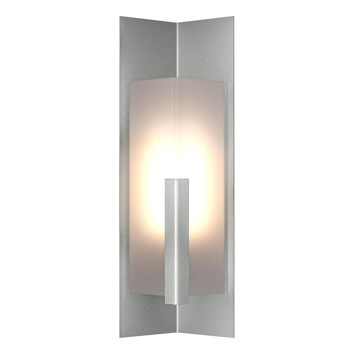 Hubbardton Forge 2024 Coastal Burnished Steel Frosted Glass (FD) Summit Medium Outdoor Sconce