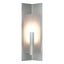 Hubbardton Forge 2024 Coastal Burnished Steel Frosted Glass (FD) Summit Medium Outdoor Sconce