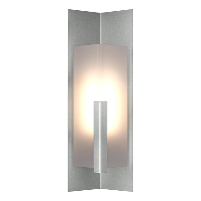 Hubbardton Forge 2024 Coastal Burnished Steel Frosted Glass (FD) Summit Medium Outdoor Sconce