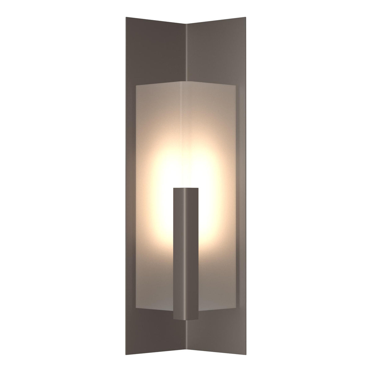 Hubbardton Forge 2024 Coastal Dark Smoke Frosted Glass (FD) Summit Medium Outdoor Sconce