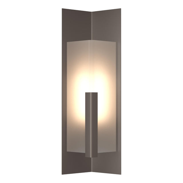 Hubbardton Forge 2024 Coastal Dark Smoke Frosted Glass (FD) Summit Medium Outdoor Sconce