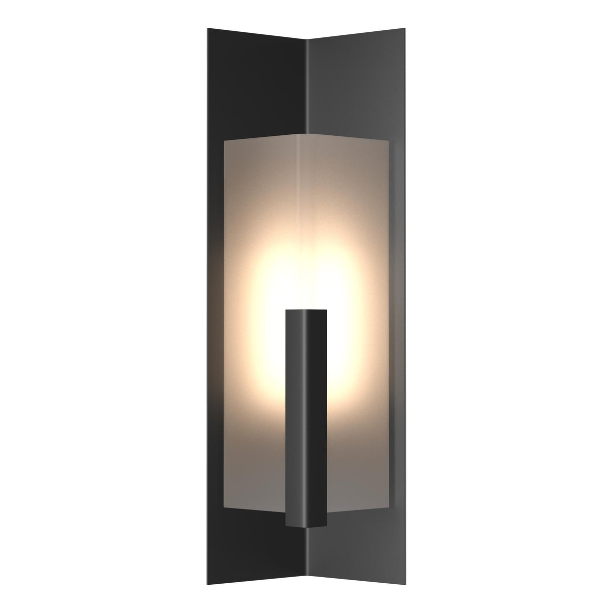Hubbardton Forge 2024 Coastal Black Frosted Glass (FD) Summit Medium Outdoor Sconce