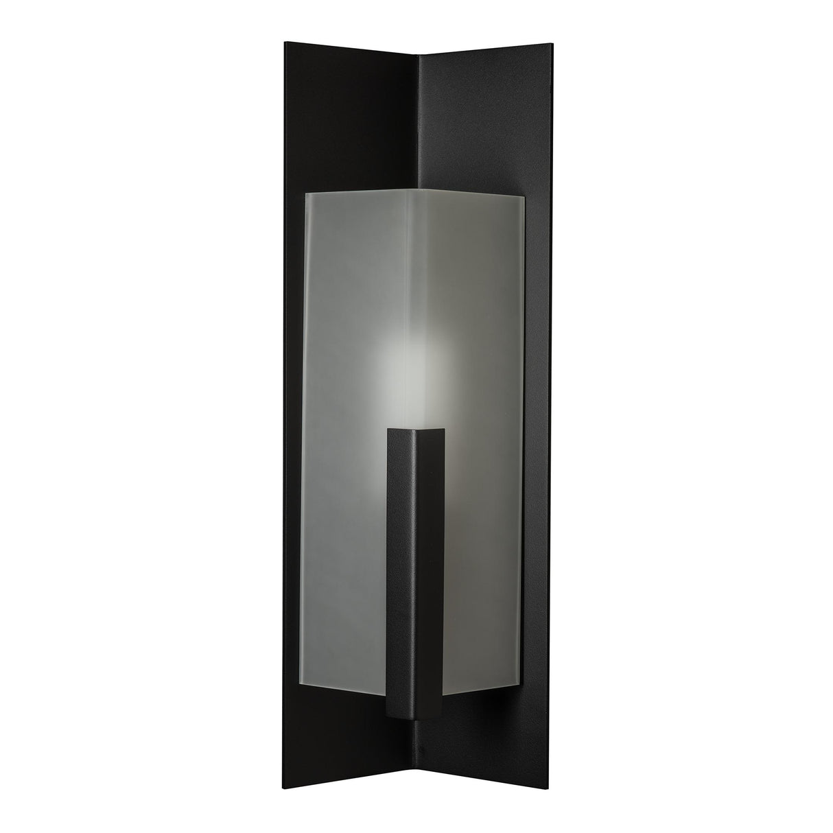 Hubbardton Forge 2024 Coastal Black Frosted Glass (FD) Summit Medium Outdoor Sconce
