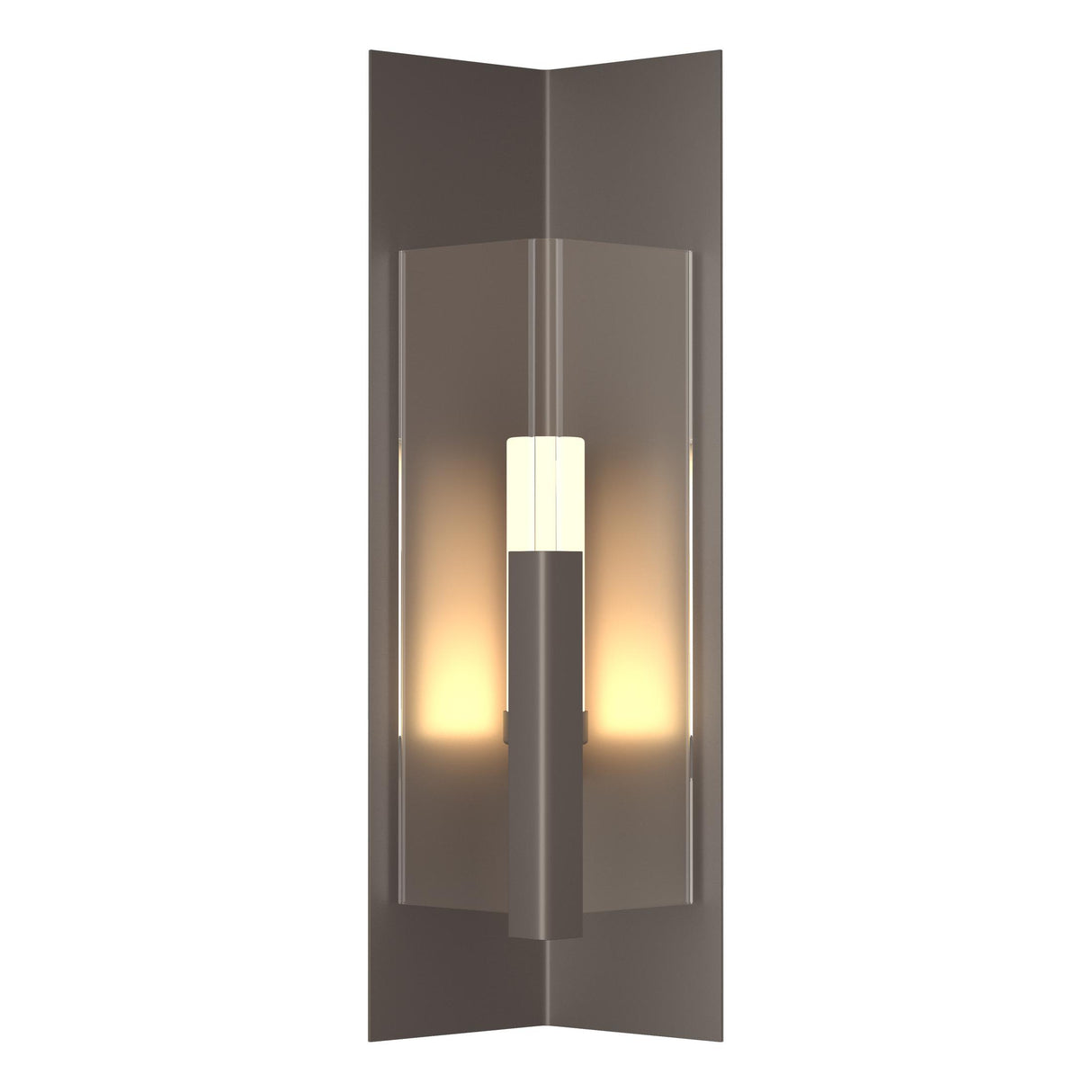 Hubbardton Forge 2024 Coastal Dark Smoke Clear Glass (ZM) Summit Medium Outdoor Sconce