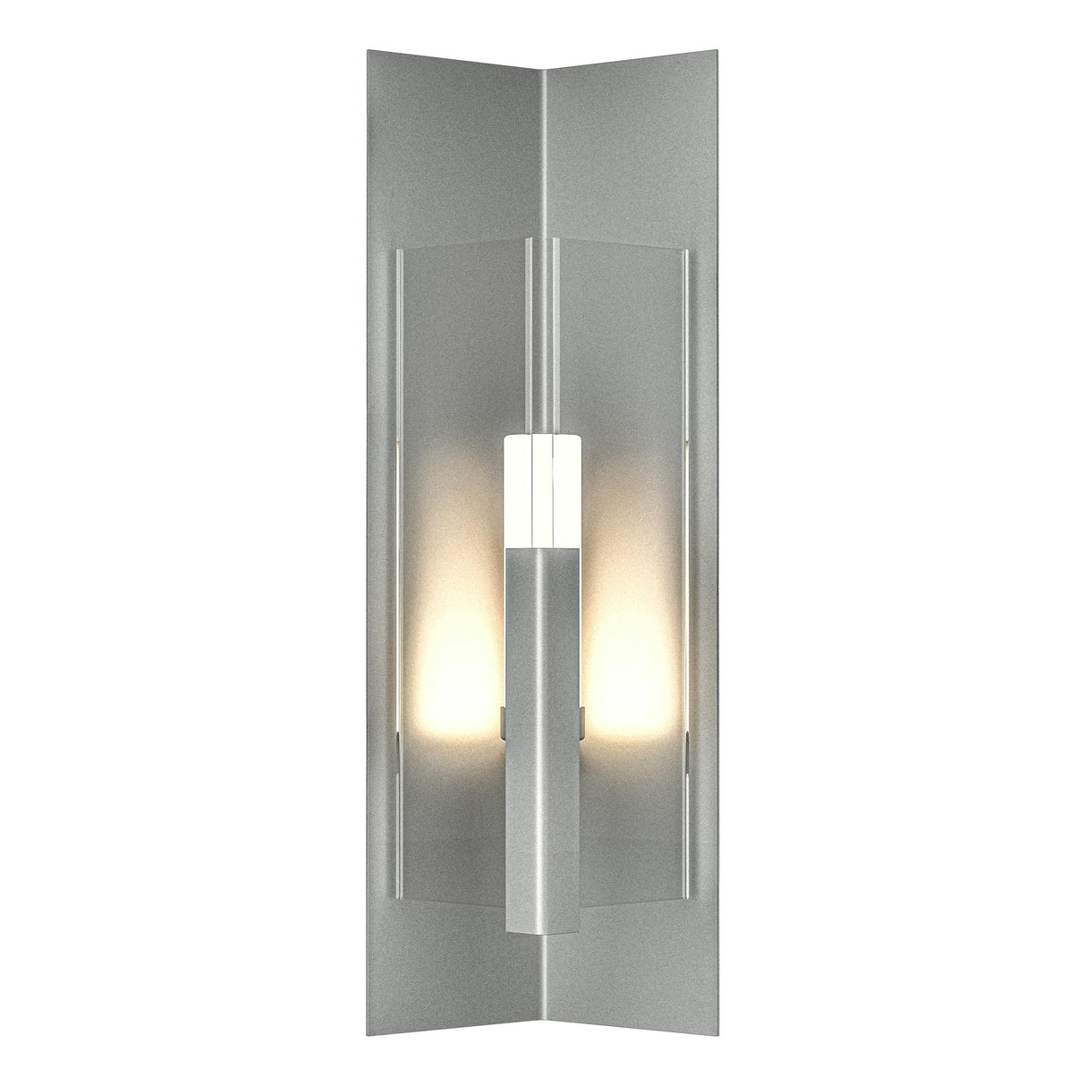 Hubbardton Forge 2024 Coastal Burnished Steel Clear Glass (ZM) Summit Medium Outdoor Sconce
