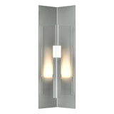 Hubbardton Forge 2024 Coastal Burnished Steel Clear Glass (ZM) Summit Medium Outdoor Sconce
