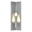 Hubbardton Forge 2024 Coastal Burnished Steel Clear Glass (ZM) Summit Medium Outdoor Sconce