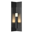 Hubbardton Forge 2024 Coastal Black Clear Glass (ZM) Summit Medium Outdoor Sconce
