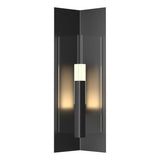 Hubbardton Forge 2024 Coastal Black Clear Glass (ZM) Summit Medium Outdoor Sconce