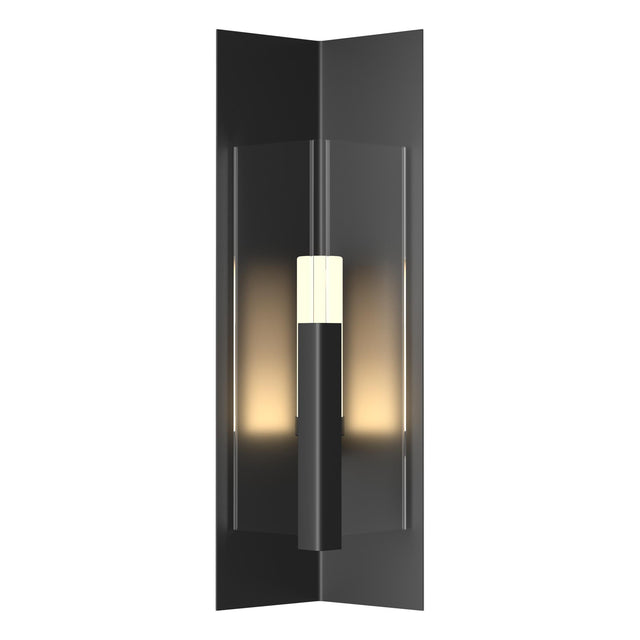 Hubbardton Forge 2024 Coastal Black Clear Glass (ZM) Summit Medium Outdoor Sconce