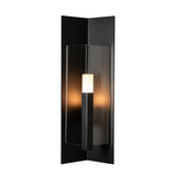 Hubbardton Forge 2024 Coastal Black Clear Glass (ZM) Summit Medium Outdoor Sconce