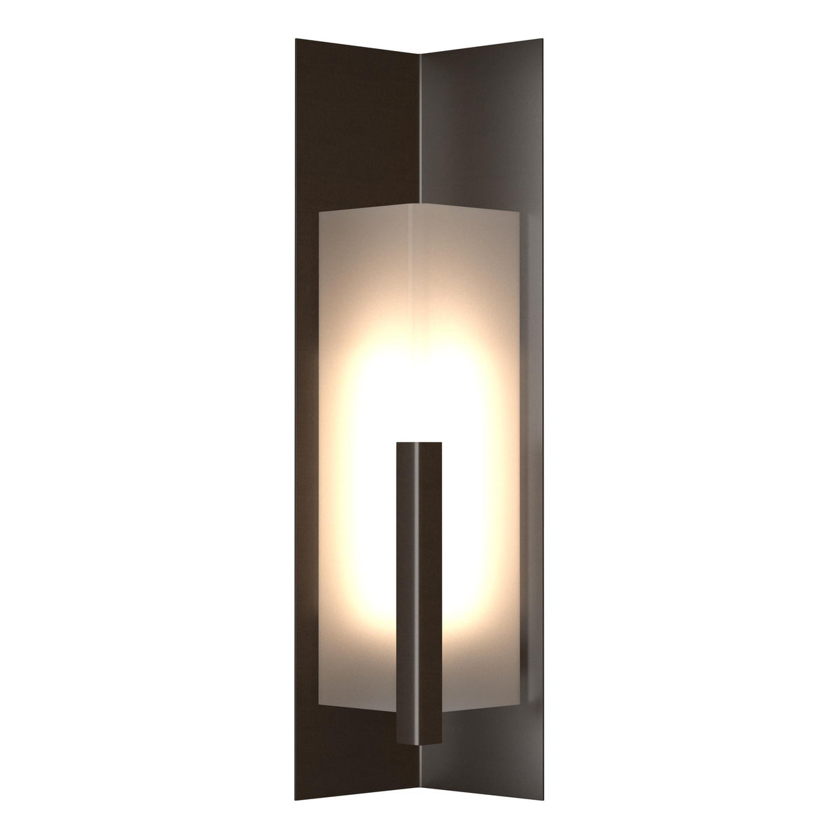 Hubbardton Forge 2024 Oil Rubbed Bronze Frosted Glass (FD) Summit Large Outdoor Sconce