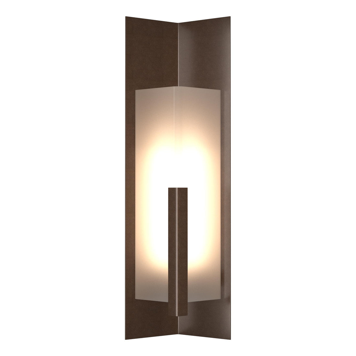 Hubbardton Forge 2024 Coastal Bronze Frosted Glass (FD) Summit Large Outdoor Sconce