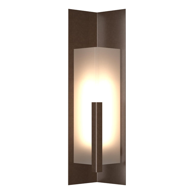 Hubbardton Forge 2024 Coastal Bronze Frosted Glass (FD) Summit Large Outdoor Sconce