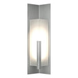 Hubbardton Forge 2024 Coastal Burnished Steel Frosted Glass (FD) Summit Large Outdoor Sconce