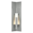Hubbardton Forge 2024 Coastal Burnished Steel Clear Glass (ZM) Summit Large Outdoor Sconce