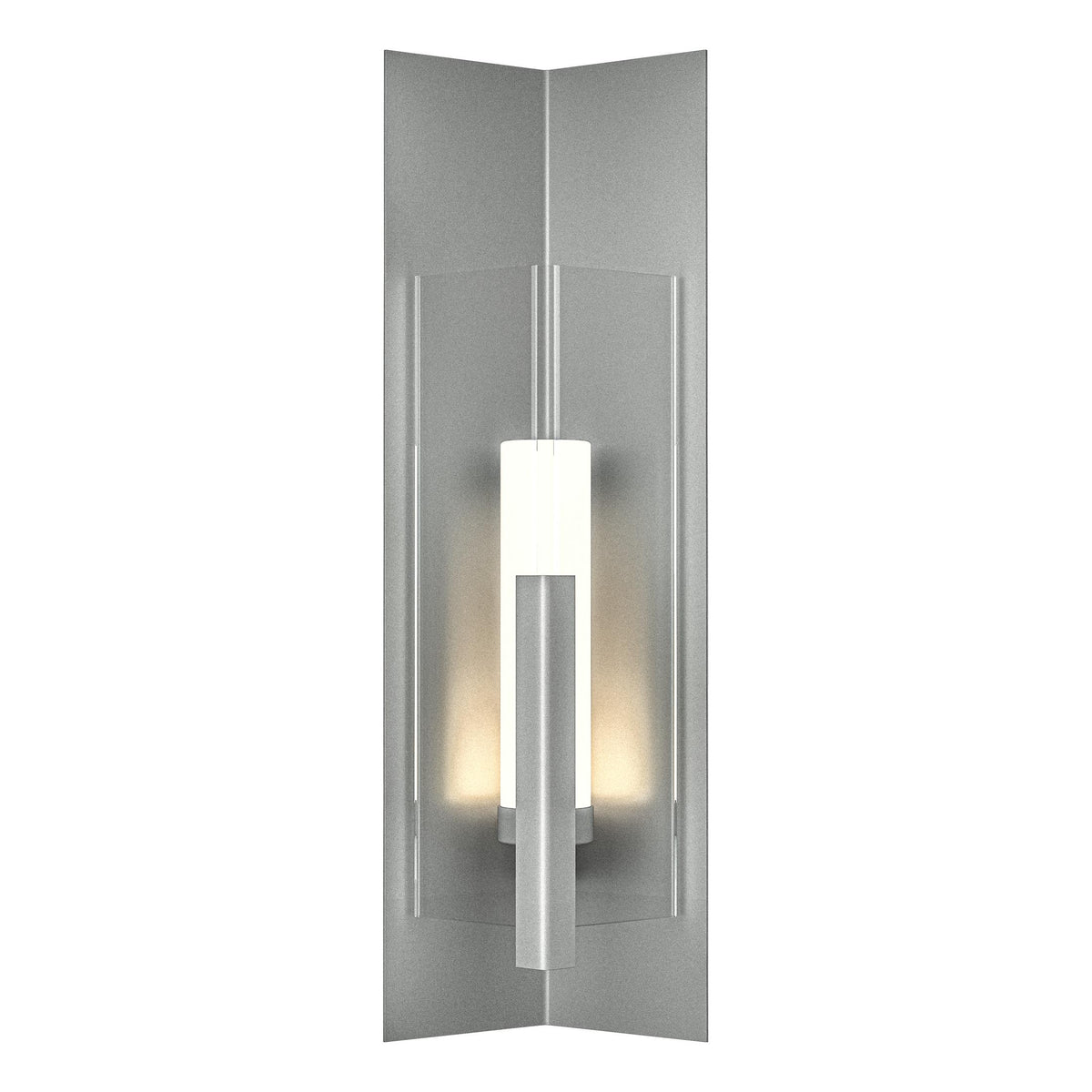 Hubbardton Forge 2024 Coastal Burnished Steel Clear Glass (ZM) Summit Large Outdoor Sconce
